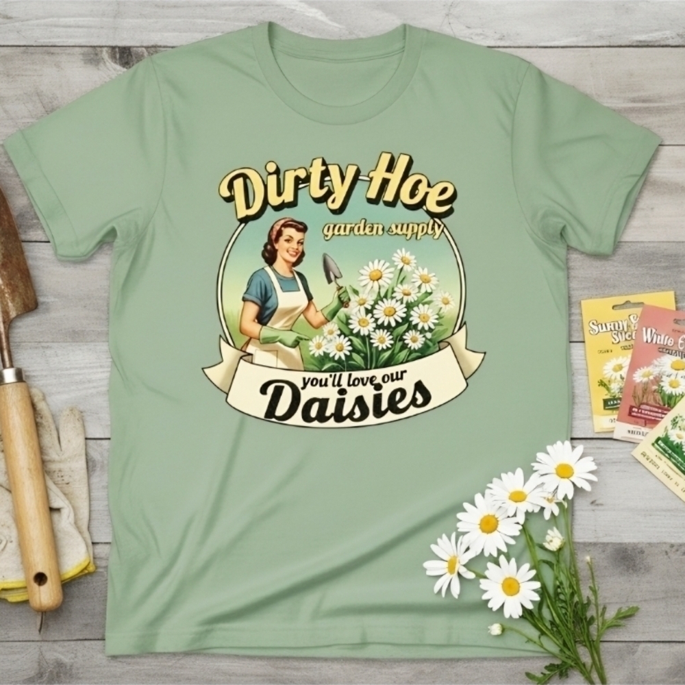 Garden Shirt • Funny Gardening Tee • Retro Daisies Graphic • Plant Lover Gift